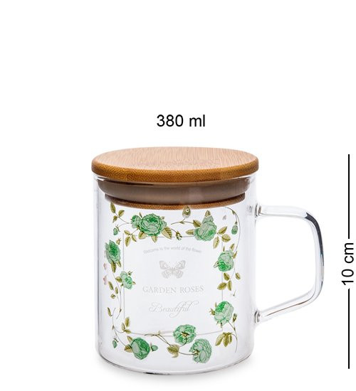 GS- 47/3 Кружка с крышкой "Розовый сад" 380мл