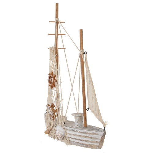 Декоративная модель рыбацкой лодки, L24 W5 H33 см Декоративная модель рыбацкой лодки, L24 W5 H33 см