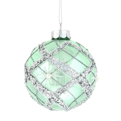 Украшение новогоднее Шар "Веселые ребята в бирюзовом", D 8 см, L36 W28 H11 см