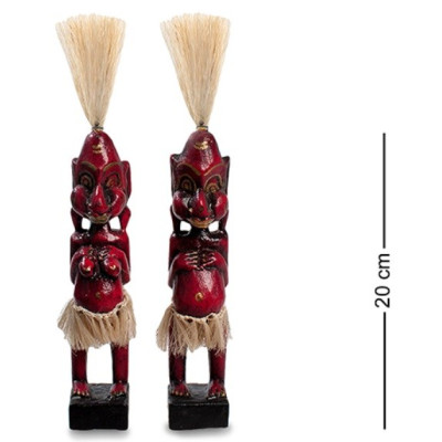 Набор статуэток "Колоритные тотемы" бордовый