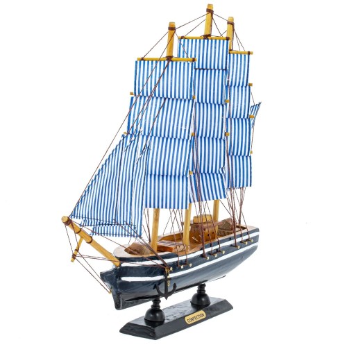 Модель парусника "Синее море", L32 W6 H32 см