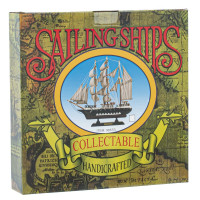 Модель парусника "Синее море", L32 W6 H32 см