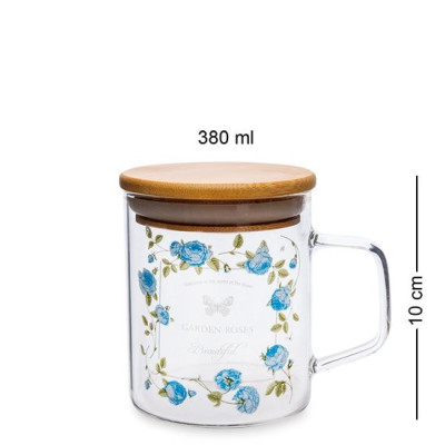 GS- 47/2 Кружка с крышкой "Розовый сад" 380мл