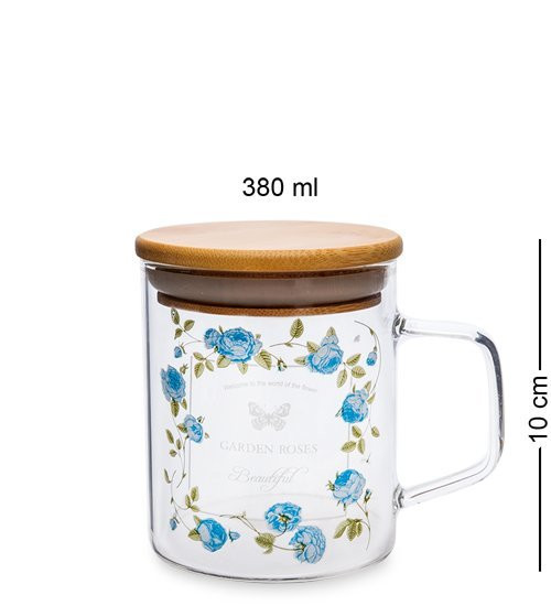 GS- 47/2 Кружка с крышкой "Розовый сад" 380мл