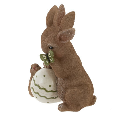 Фигурка декоративная "Зайцы", L13 W8,5 H14 см