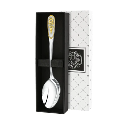 Ложка чайная "Визирь" посеребренная с позолотой