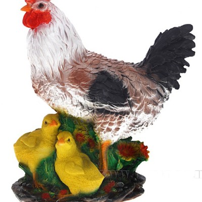 Декоративная садовая фигурка "Курица с цыплятами"