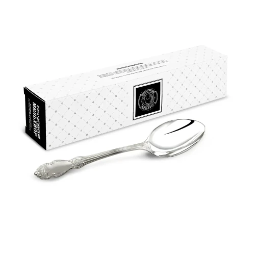 Ложка столовая 'Серебряная роза' посереб. матиров.