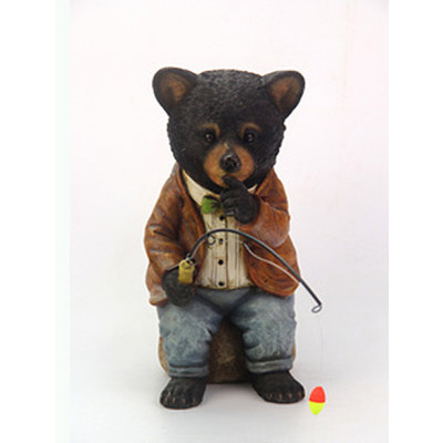 Фигурка интерьерная Медведь Рыбак