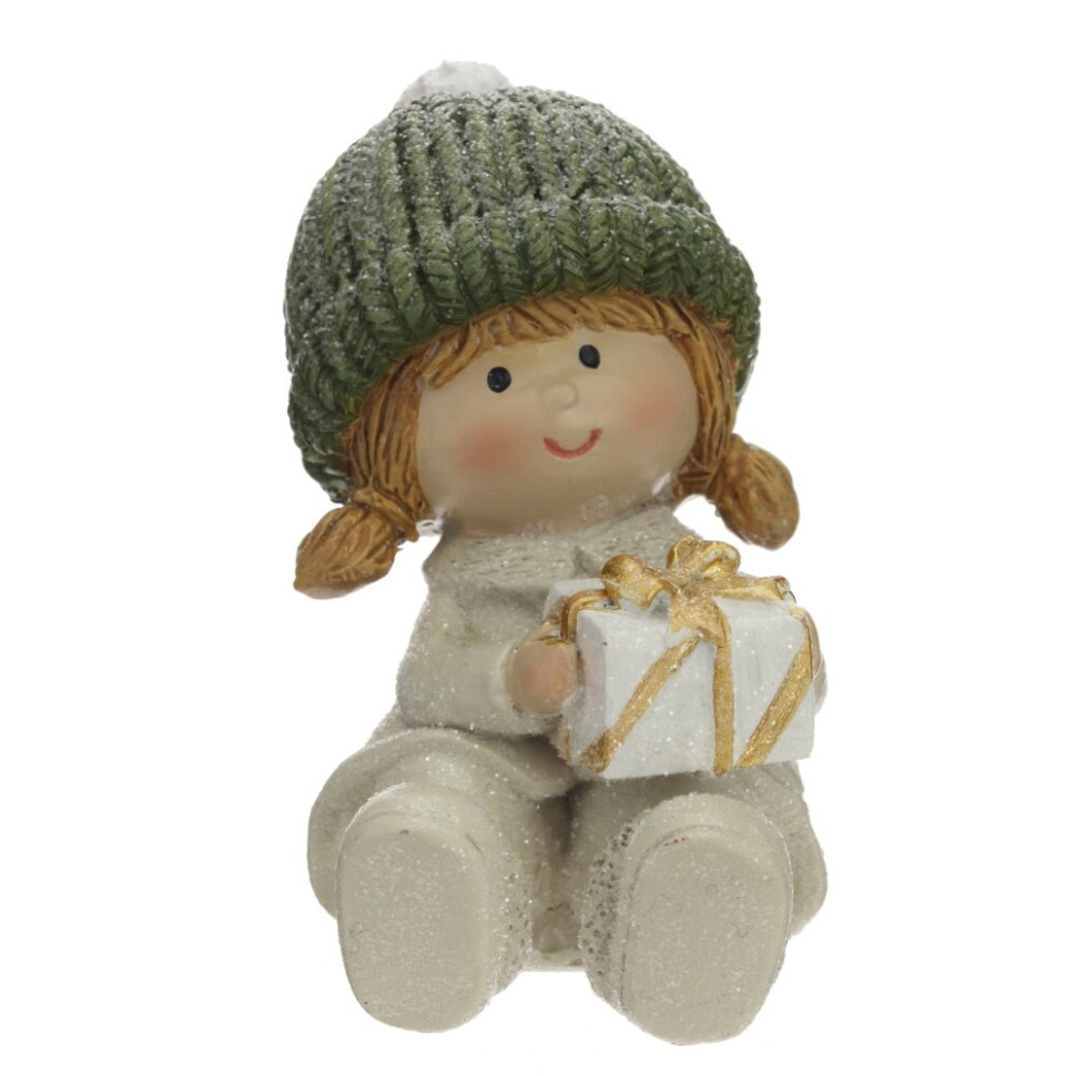 Фигурка декоративная "Девочка", 2в., L5 W5 H6,5