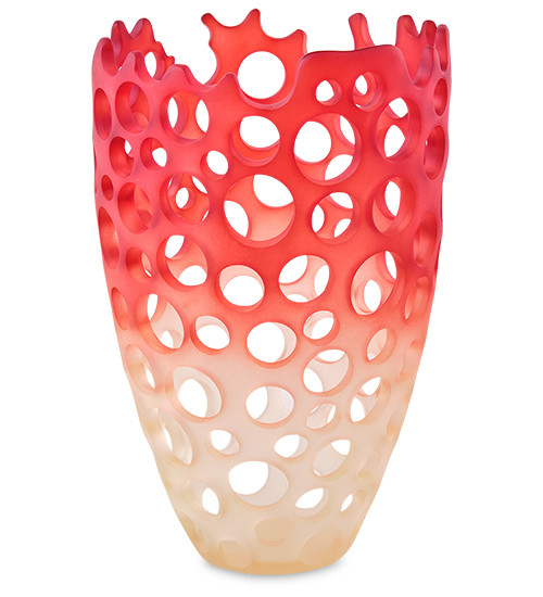 BMB- 71 Ваза "Перфора Красный Омбре" малый