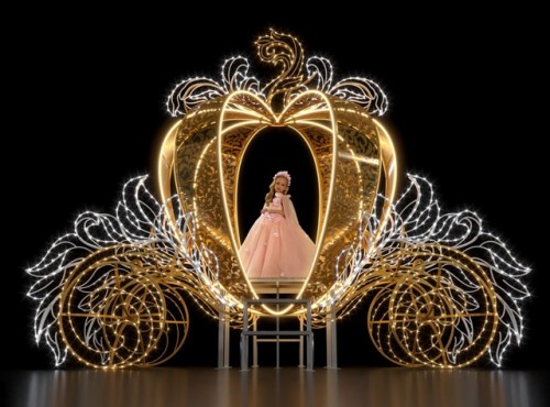 Световая инсталляция "Карета-тыква"