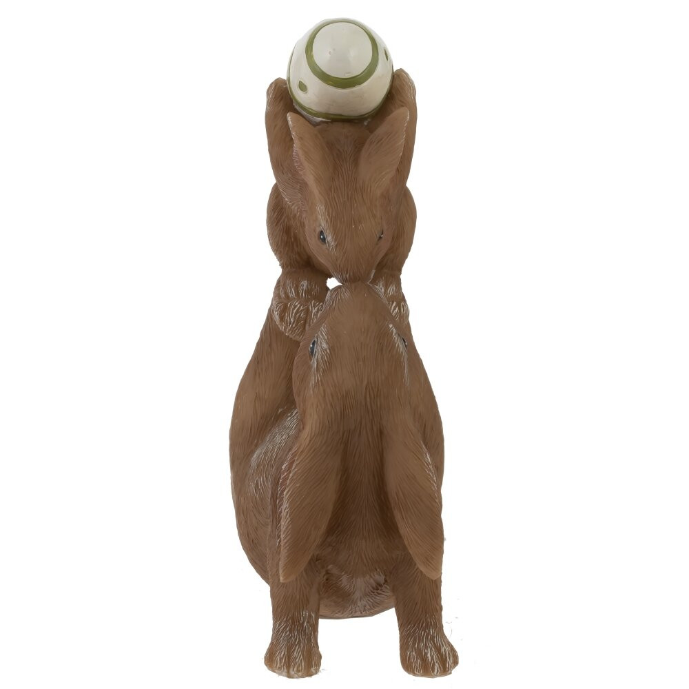 Фигурка декоративная "Зайцы", L9,5 W5,5 H13 см