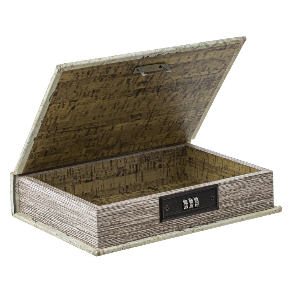 Шкатулка-книга с кодовым замком, L19 W5,5 H25 см