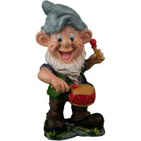 Декоративная садовая фигурка "Гном-барабанщик"
