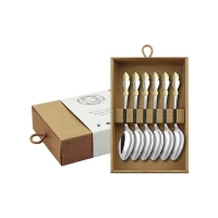 Набор кофейной ложки "Серебряная Роза" с позолотой