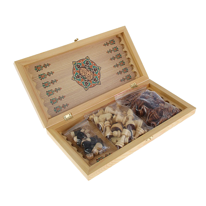 Набор игр шахматы нарды, шашки с доской Рыцари