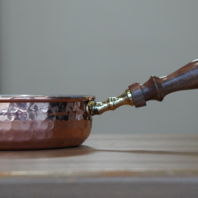 Медная сковорода "Вкусный ужин"    