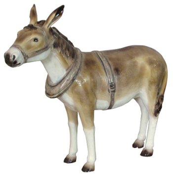 Декоративная садовая фигурка "Ослик в узде"