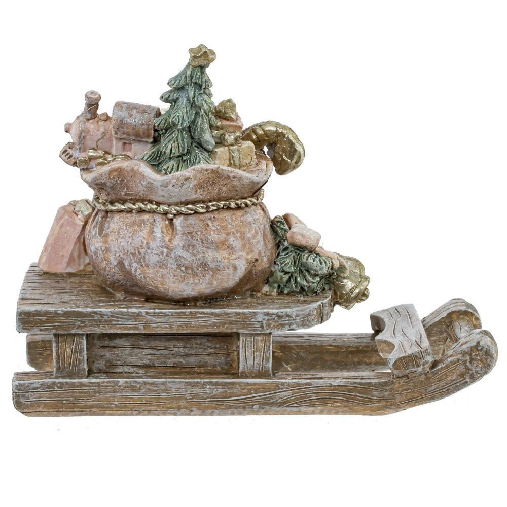 Фигурка декоративная "Мешок с подарками", L12 W5,5 H9,5 см