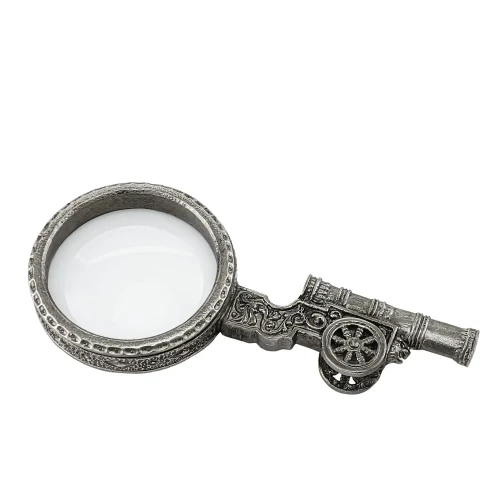 Лупа "Царь-пушка" никелированная с чернением