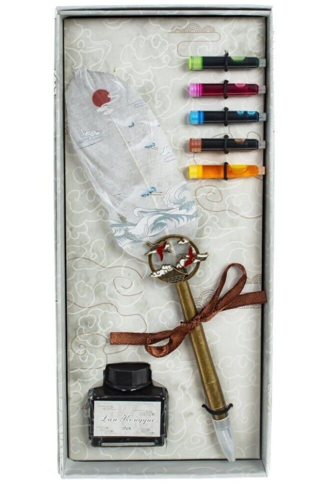 Набор подарочный: ручка перьевая, чернила (5 цветов), чернильница, L11 W4 H26 см Набор подарочный: ручка перьевая, чернила (5 цветов), чернильница, L11 W4 H26 см