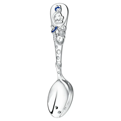 Ложка детская "Божья коровка" с голубой с эмалью Ложка детская "Божья коровка" с голубой с эмалью