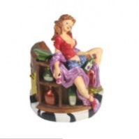 Подставка под бутылку "Девушка у бара"  