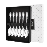 Набор кофейной ложки "Серебряная Роза" посеребренный