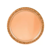 Поднос декоративный круглый медный