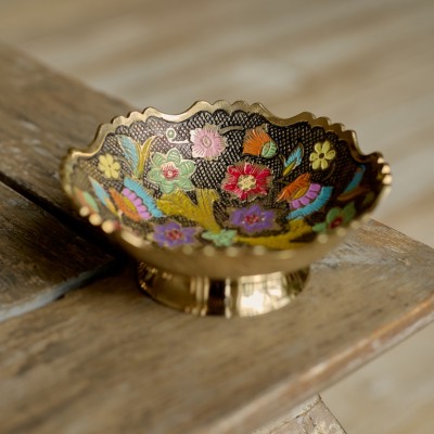 Конфетница латунь резная