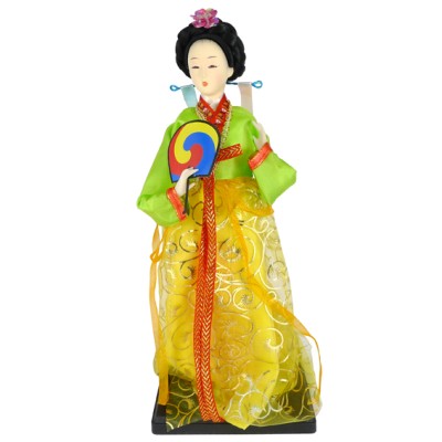 Кукла Кореянка пластик, ткань, 30см сувенир