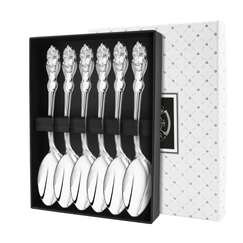 Набор чайной ложки "Герб"  посеребренный