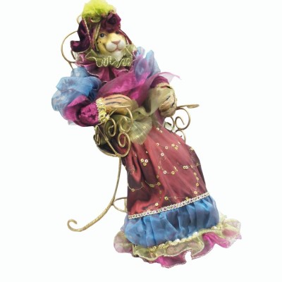 Тигрица сидит в кресле h43cм /ткань-полистоун/