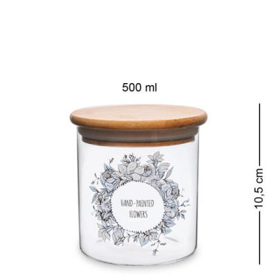 GS- 13/2 Банка для сыпучих "Цветочное очарование" 500мл