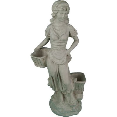 Декоративная скульптура "Молодая девушка в корзинкой"