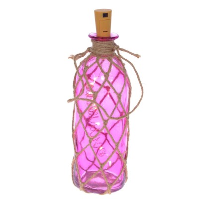 Бутылка декоративная с подсветкой (3*LR44) , L7 W7 H24 см, 6в.