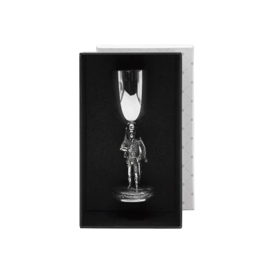 Рюмка "Гусар с трубкой" посеребренная полированная с чернением Рюмка "Гусар с трубкой" посеребренная полированная с чернением