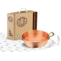 Медный таз с латунными ручками "Ягоды" 3 литра