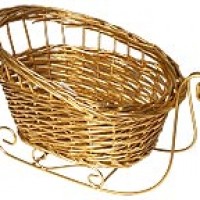 Корзина плетёная  "Золотые сани"
