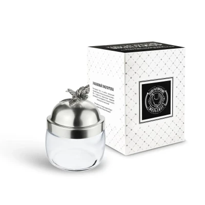 Банка под сыпучие продукты 500мл."Бабочки" с медной посереб.крышкой