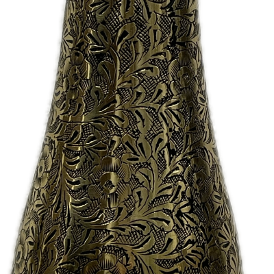 Ваза «Стакан» латунь резная с чернением h-25 см Ваза «Стакан» латунь резная с чернением h-25 см