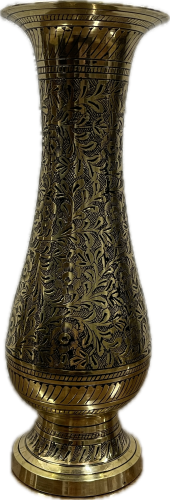 Ваза «Стакан» латунь резная с чернением h-25 см