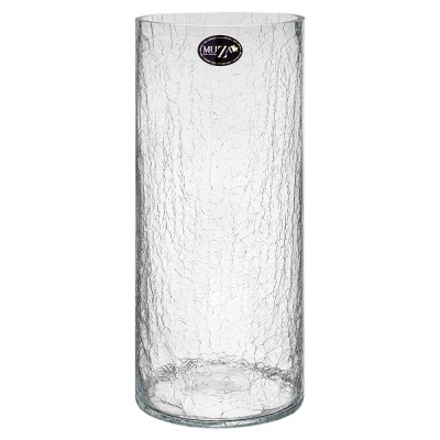 ВАЗА ЦИЛИНДР "CRACLE  WHITE" ДИАМЕТР 14,6 СМ ВЫСОТА 35 СМ