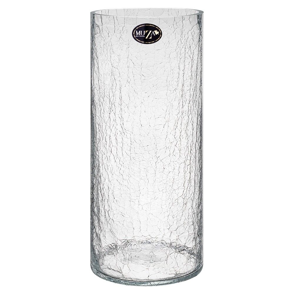 ВАЗА ЦИЛИНДР "CRACLE  WHITE" ДИАМЕТР 14,6 СМ ВЫСОТА 35 СМ