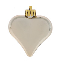 Украшение новогоднее "Сердца", набор из 6 шт, D 6 см, L6 W2,5 H7 см