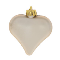 Украшение новогоднее "Сердца", набор из 6 шт, D 6 см, L6 W2,5 H7 см