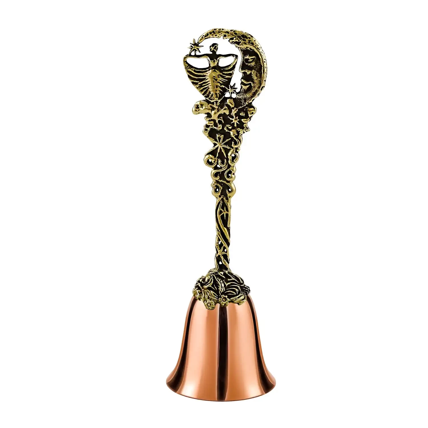Колокольчик "Зодиак-Дева" медь-латунь с чернением