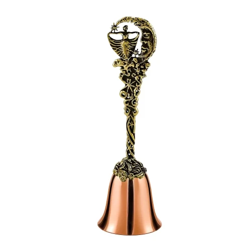 Колокольчик "Зодиак-Дева" медь-латунь с чернением Колокольчик "Зодиак-Дева" медь-латунь с чернением