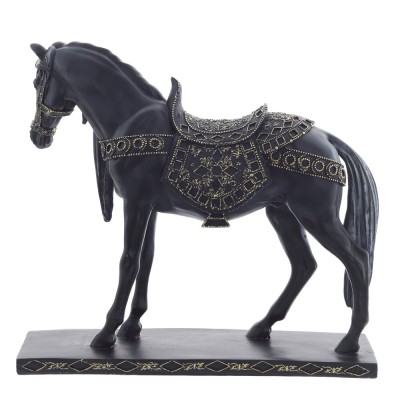 Фигурка декоративная "Лошадь вороная", L39 W13 H35 см